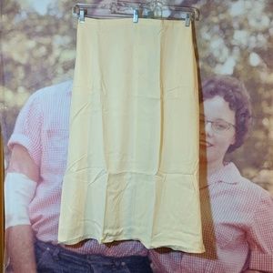 Coldwater Creek 3X Yellow Flat Front skirt NWT